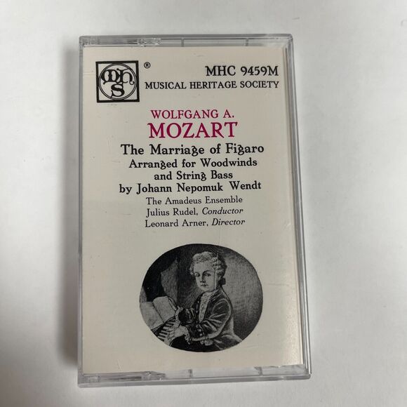 Wolfgang A. Mozart The Marriage of Figaro by Johann Nepomuk Wendt Cassette - Picture 1 of 8